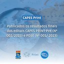 Publicados os resultados finais dos editais CAPES PRINT PVE (Nº 002/2023) e PDSE (Nº 001/ 2023)